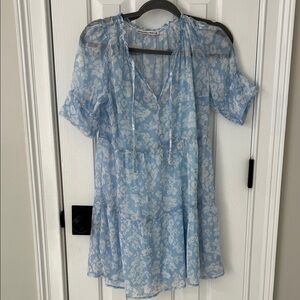 A&F Floral Blue Sheer Women's dress